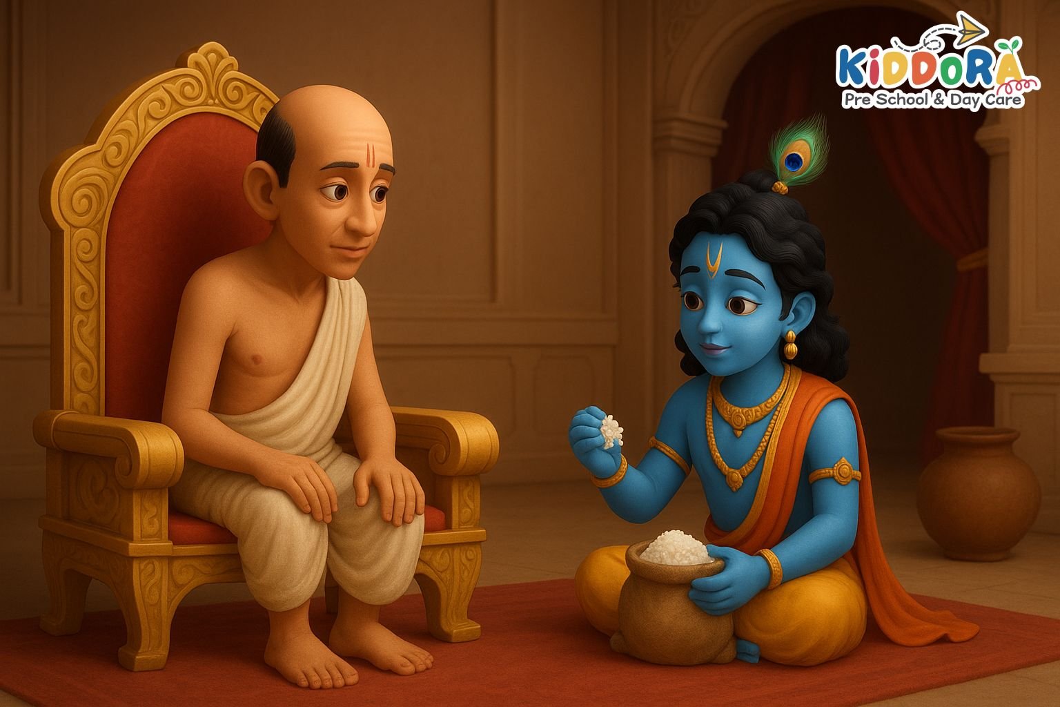 Lord Krishna and Sudama
