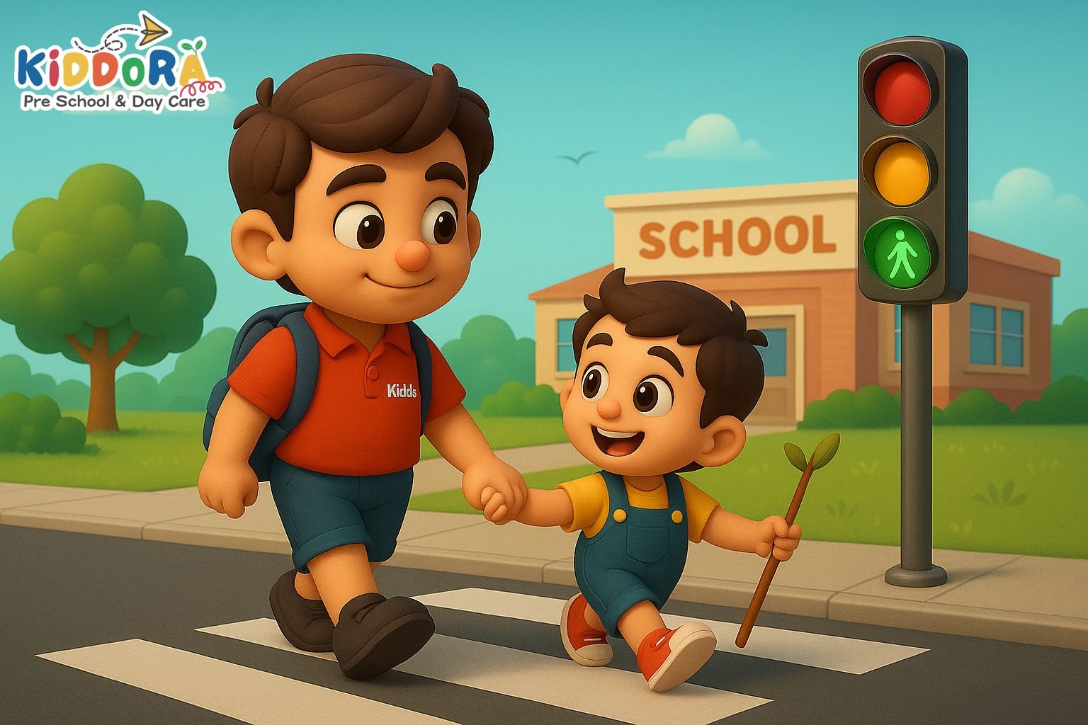 Akkin and Nikku Learn to Cross the Road