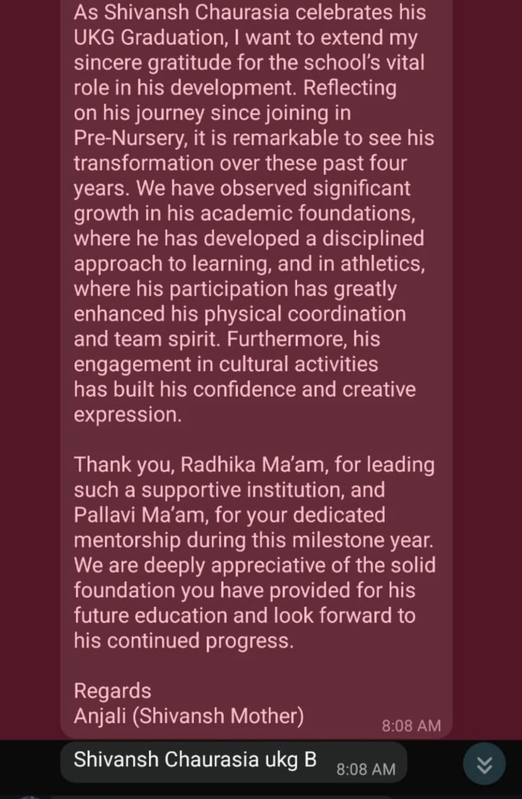 Parent Feedback